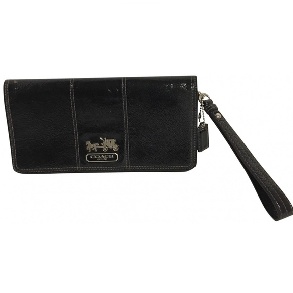 Coach vintage black patent leather wallet - Picture 1 of 9